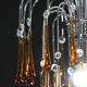 The Amber Crown, Murano Chandelier Amber and Crystal Drops, 1970s