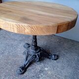 Bistro coffee tables 60/60cm thick solid wood top