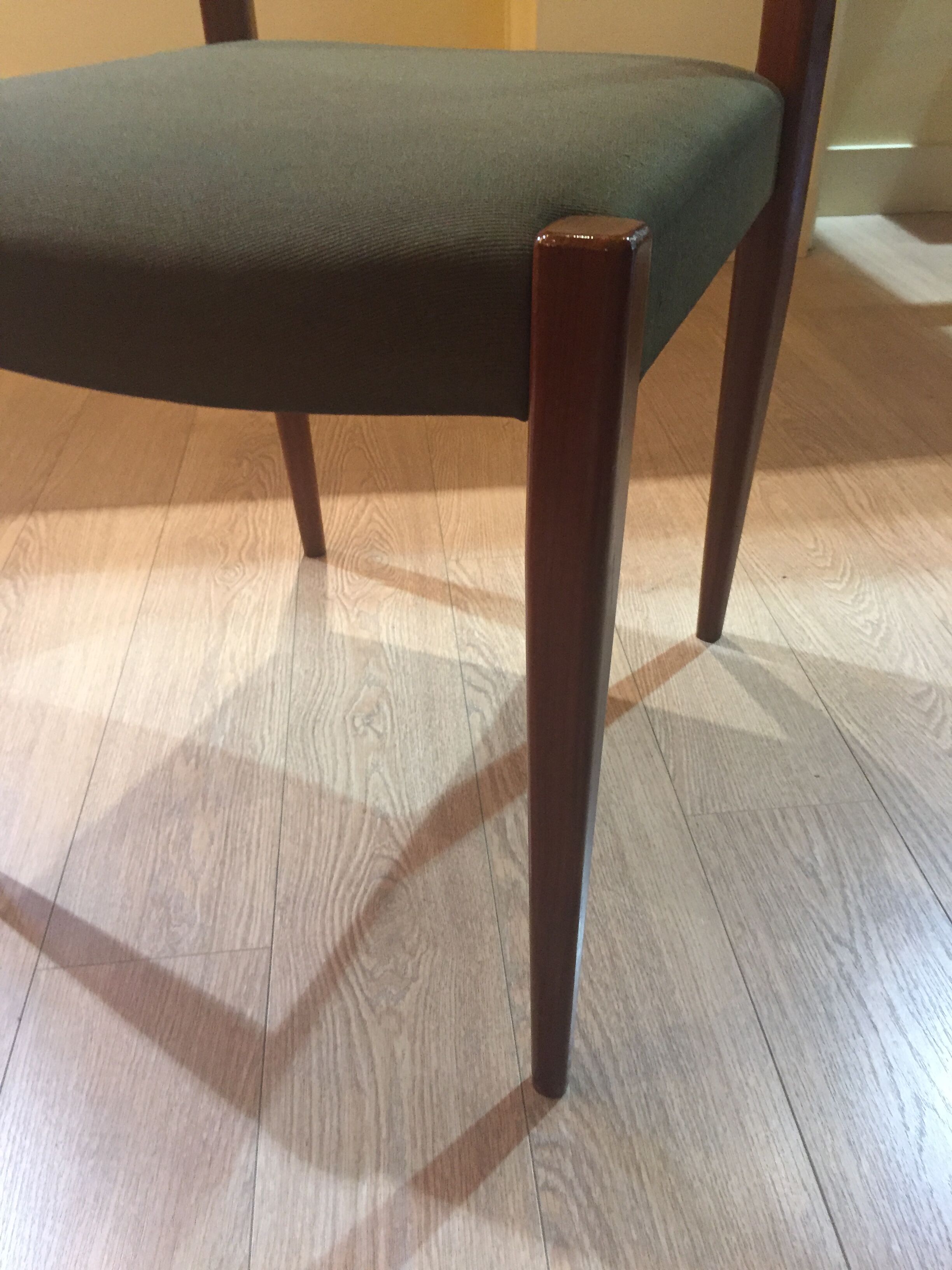 Set of 4 chairs scandinavian teak 60s