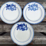 3 Assiettes plates Badonviller