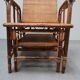 Rare Vintage Bauhaus Rattan & Bamboo Chair with Ottoman by Erich Dieckmann