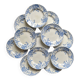 12 small flat plates "Campanule" Saint Amand and Hamage