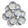 12 small flat plates "Campanule" Saint Amand and Hamage