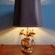 Lampe de table italienne en métal dorée, style Hollywood Regency, 1970