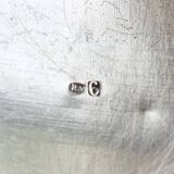 Antique silver sugar bowl with sprinkling spoon