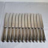 12 silver-plated table knives with stainless steel blades nogent