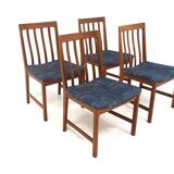 Set of 4 Scandinavian walnut chairs, Karl Erik Ekselius, JOC, Sweden, 1960