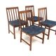 Set of 4 Scandinavian walnut chairs, Karl Erik Ekselius, JOC, Sweden, 1960