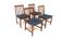 Set of 4 Scandinavian walnut chairs, Karl Erik Ekselius, JOC, Sweden, 1960