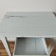 Farm table, kitchen table, rustic blue patina desk, 1950s