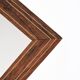Old rectangular wooden mirror, frame decorated with edges