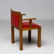 A masterpiece of Italian modernism: eleven Aldo Rossi red Teatro arm chairs