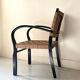 Scandinavian armchair in wood and woven cord by Axel Larsson, Sweden 1950.