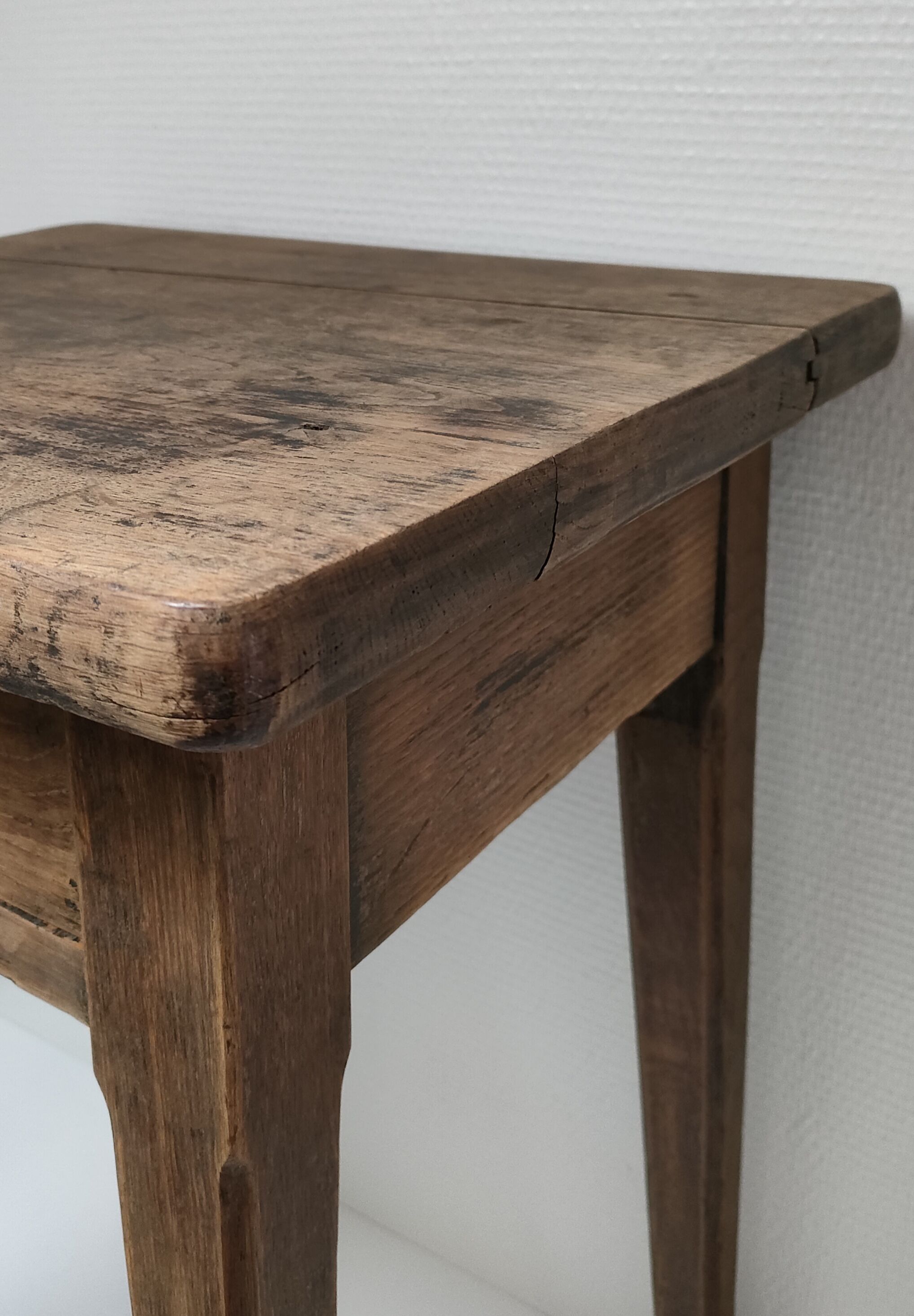 Bedside table solid oak patinated early twentieth century