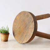 Farm tripod stool, rustic, vintage