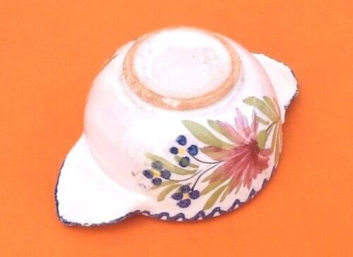 Charolles earthenware Bowl with ears Floral decoration, 1940s