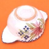 Charolles earthenware Bowl with ears Floral decoration, 1940s