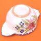 Charolles earthenware Bowl with ears Floral decoration, 1940s