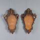 Small antique mirrors in carved and gilded wood, Italy, 20th century.