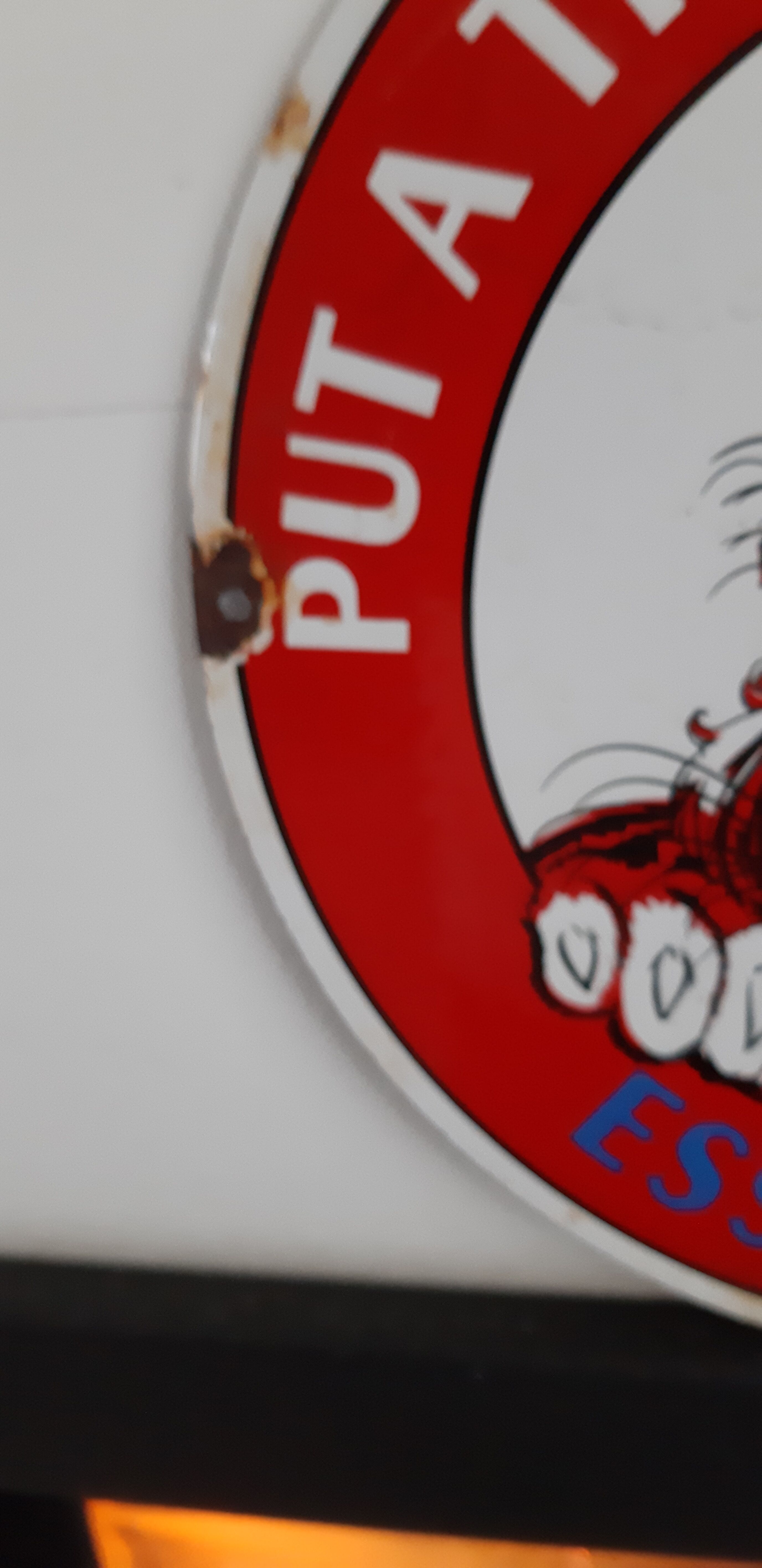 Enamelled plate ESSO 1962