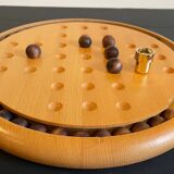 Vintage solid beech solitaire game