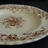 6 hollow earthenware plates Terre de fer, model Ribbons from Longchamp