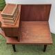 Vintage 1960s teak telephone hall bench