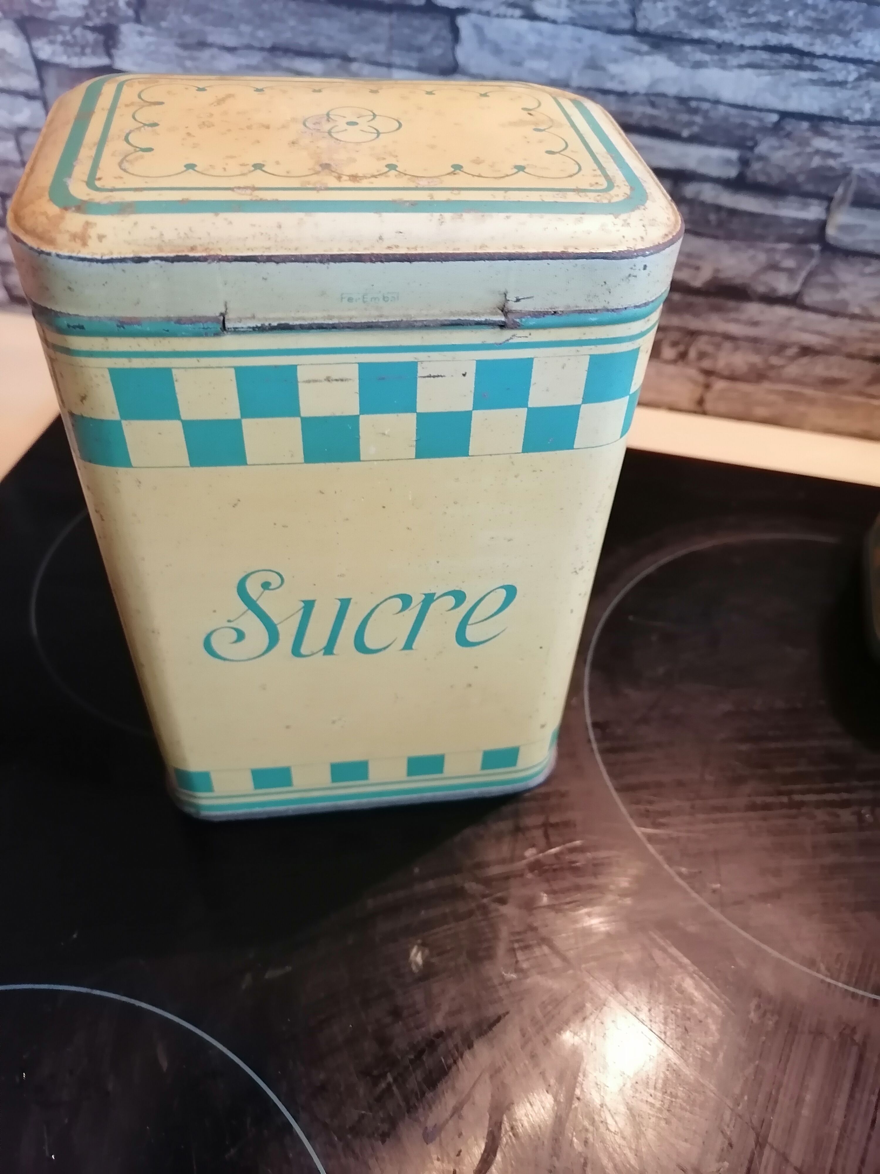 Box tolee spices flour kitchen 1900