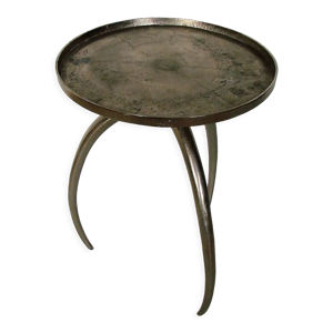 Table vintage en aluminium,