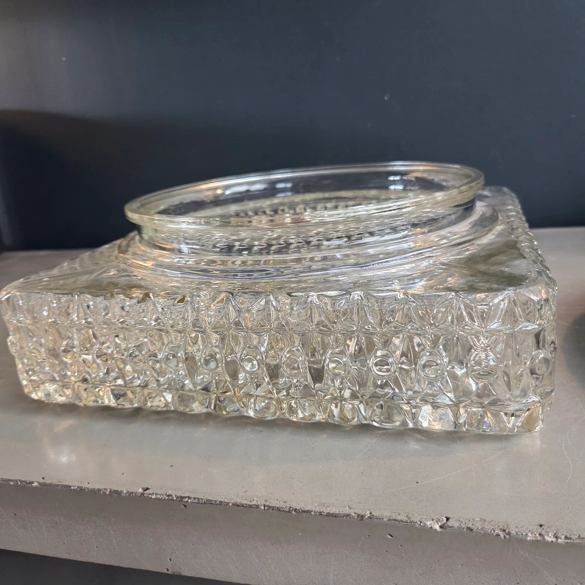 Moulded glass ceiling light
