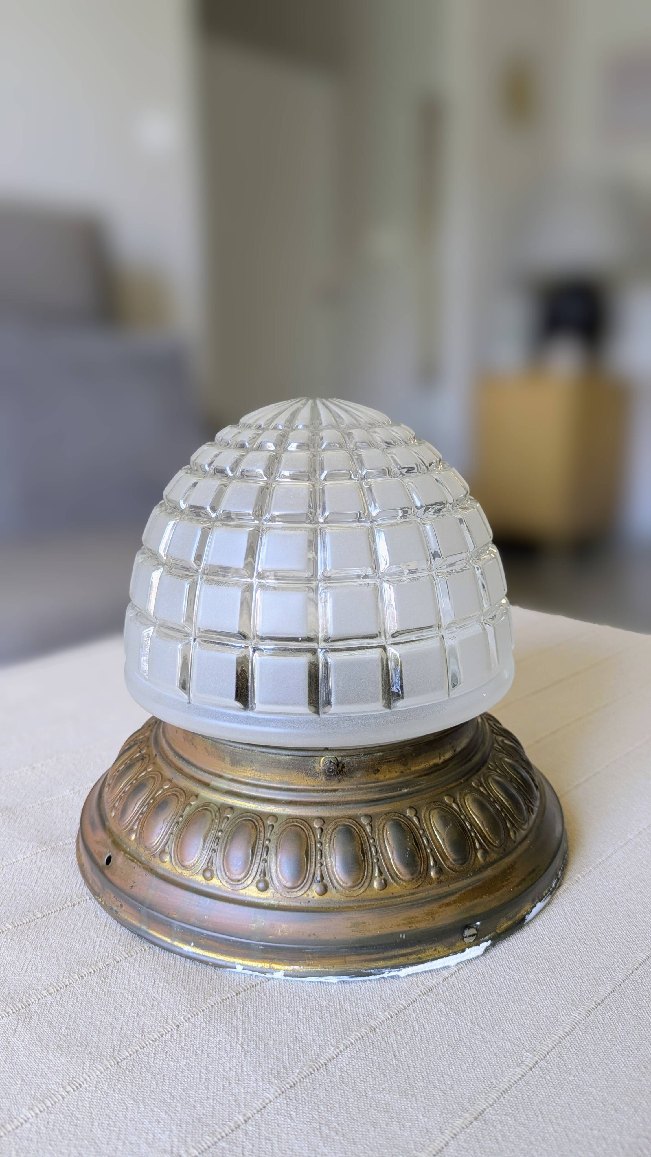 Art Deco grid ceiling light (L-0183-2)