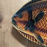 Assiettes et plat poisson Sarreguemines