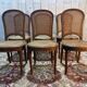 Série de 6 chaises cannées de style Louis XVI