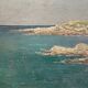 Painting "Seaside", oil on strong cardboard.
