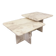 Pair of vintage nesting coffee tables in white marble from the 1970s.
