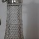 Large antique cut glass and silver-plated jug – English manufacture – 32 cm