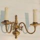 Applique murale laiton 2 ampoules