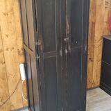 Old wooden factory cloakroom double door industrial furniture