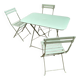Almond green metal garden furniture