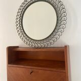 Vintage wrought iron mirror
