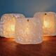 Pair of frosted glass wall lights, Kalmar, 1960s