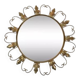 Miroir soleil " œil-de-sorcière " 50s. deknudt hollywood regency