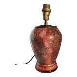 Lacquered glass lamp base - Unique handmade piece - Laque Line 1970/80