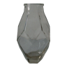 Vase art déco en verre à facettes