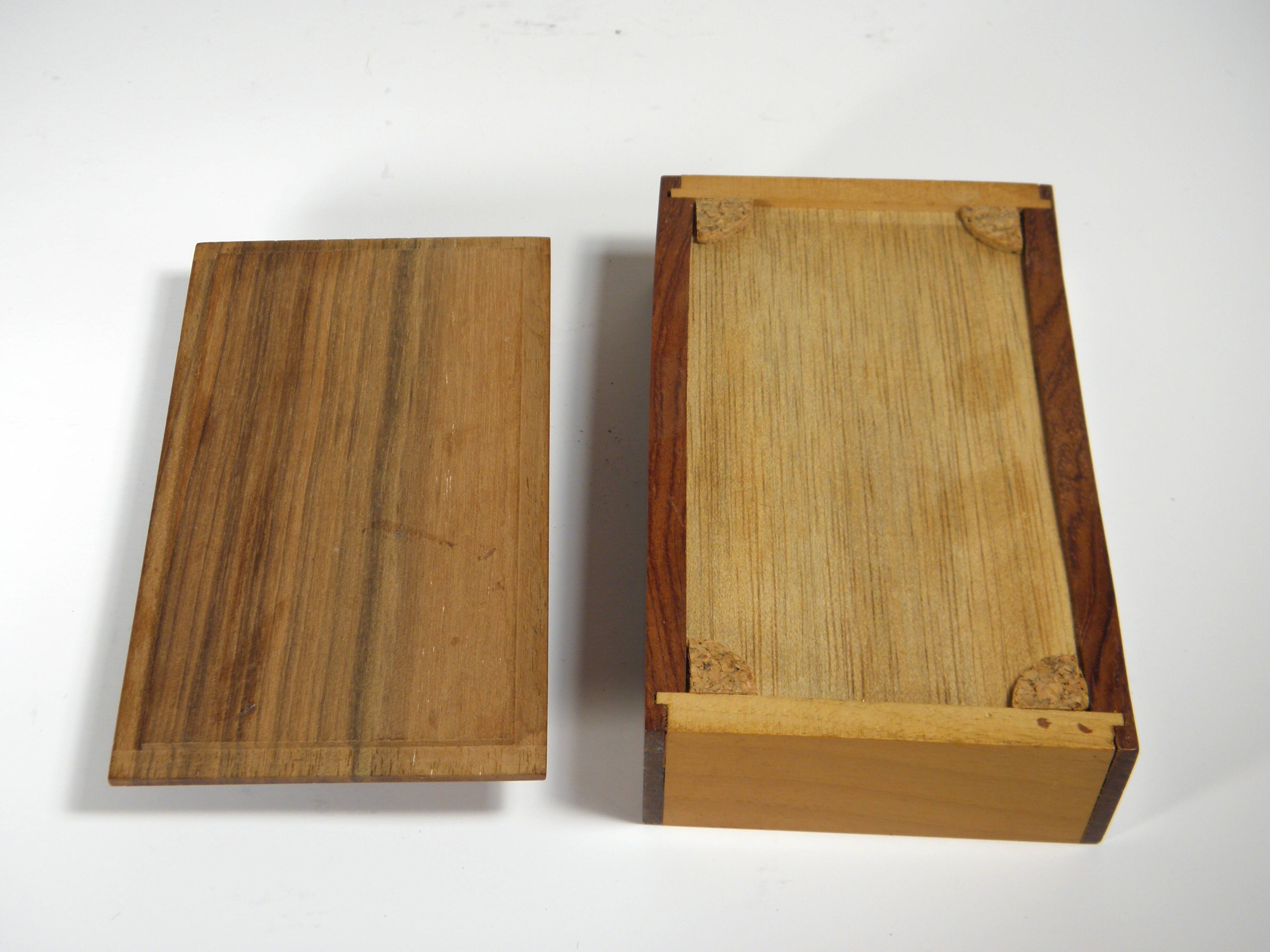 Art Deco Mahogany Cigar Box 15 x 9 cm