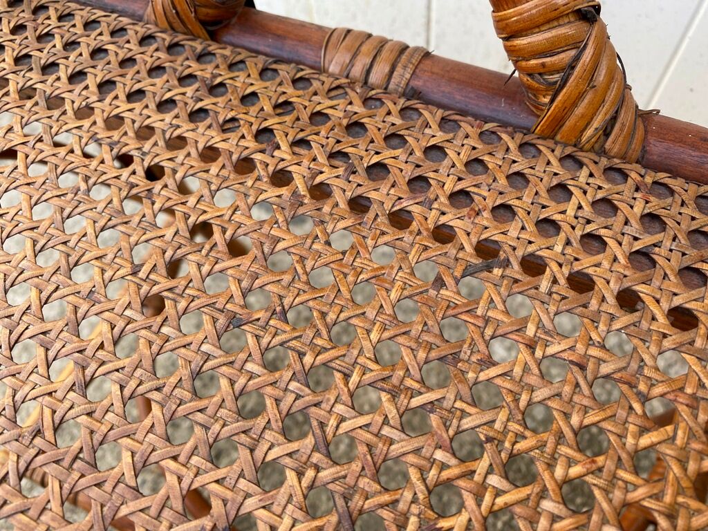 Pair of rattan chairs and vintage cannage from the 70s