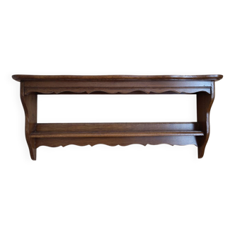 Oak wall-mounted dresser shelf