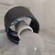 Double cylindrical wall light in metal and opaline glass - vintage 1970s design