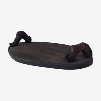 Old vine handles wooden tray