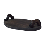 Old vine handles wooden tray